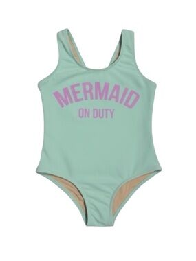 SHADE CRITTER’S Mint 'Mermaid On Duty' One-Piece Swimsuit